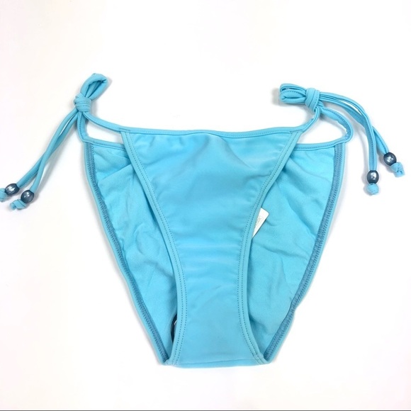Agua Doce Cheeky bikini bottoms blue side ties - Picture 1 of 5